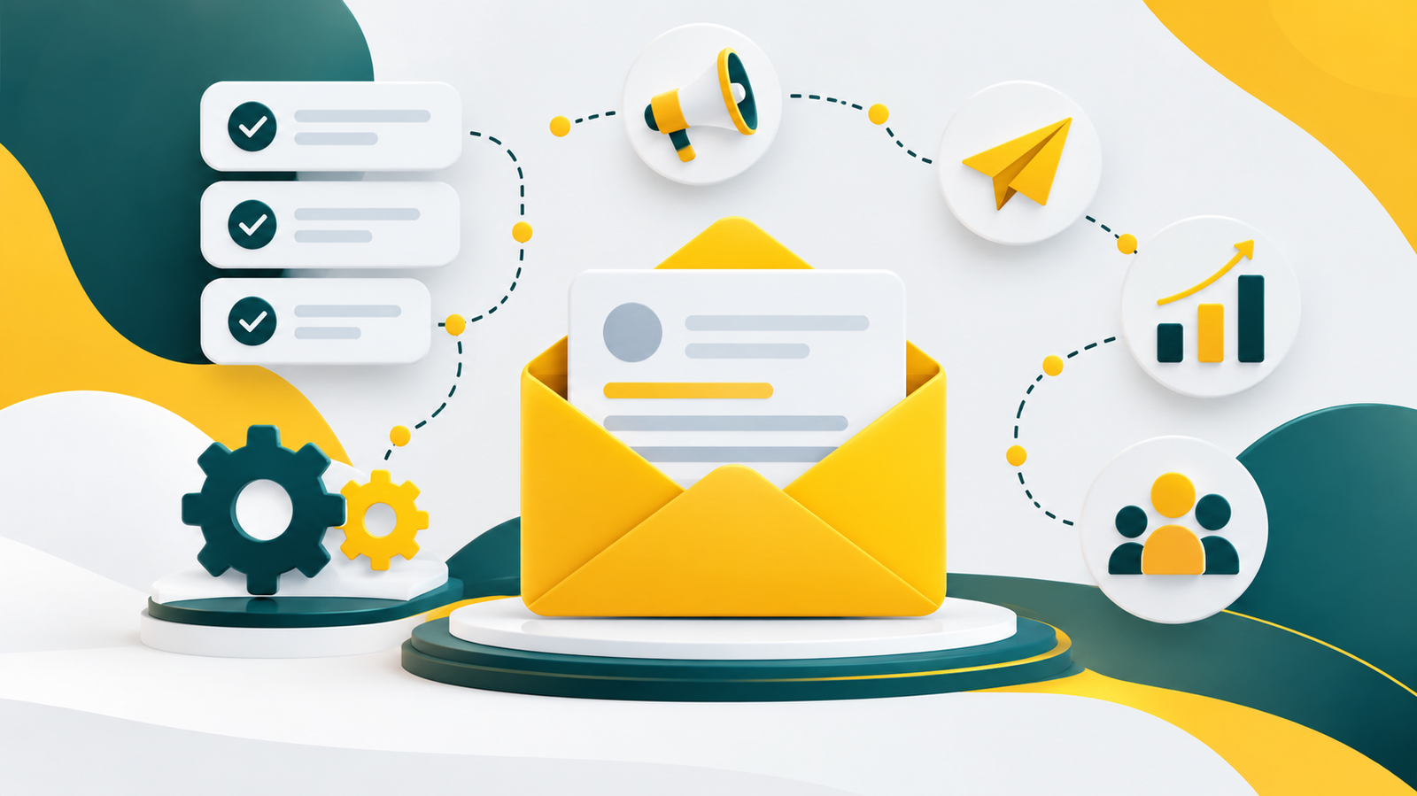 Email automation workflow illustration